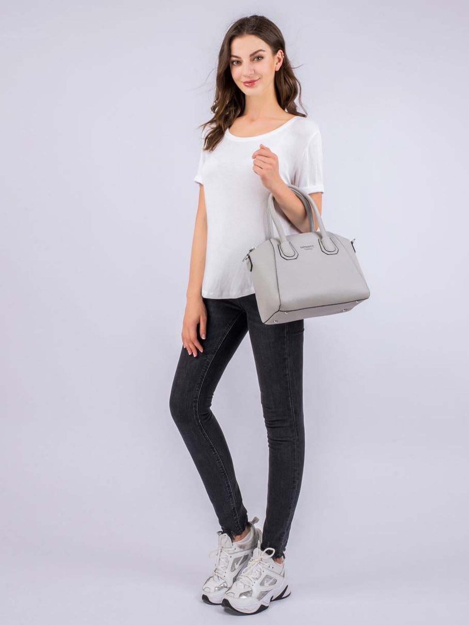 princely-london-stella-handtasche-hellgrau-weiches-kunstleder image 6