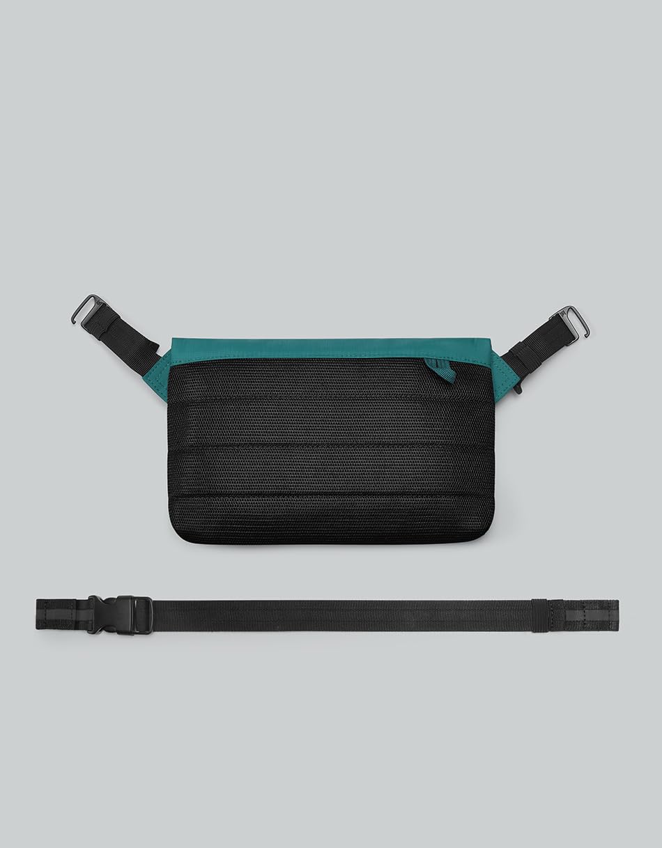 gaston-luga-lightweight-bauchtasche-petrol-recyceltes-nylon-reflektierende-detai image 2