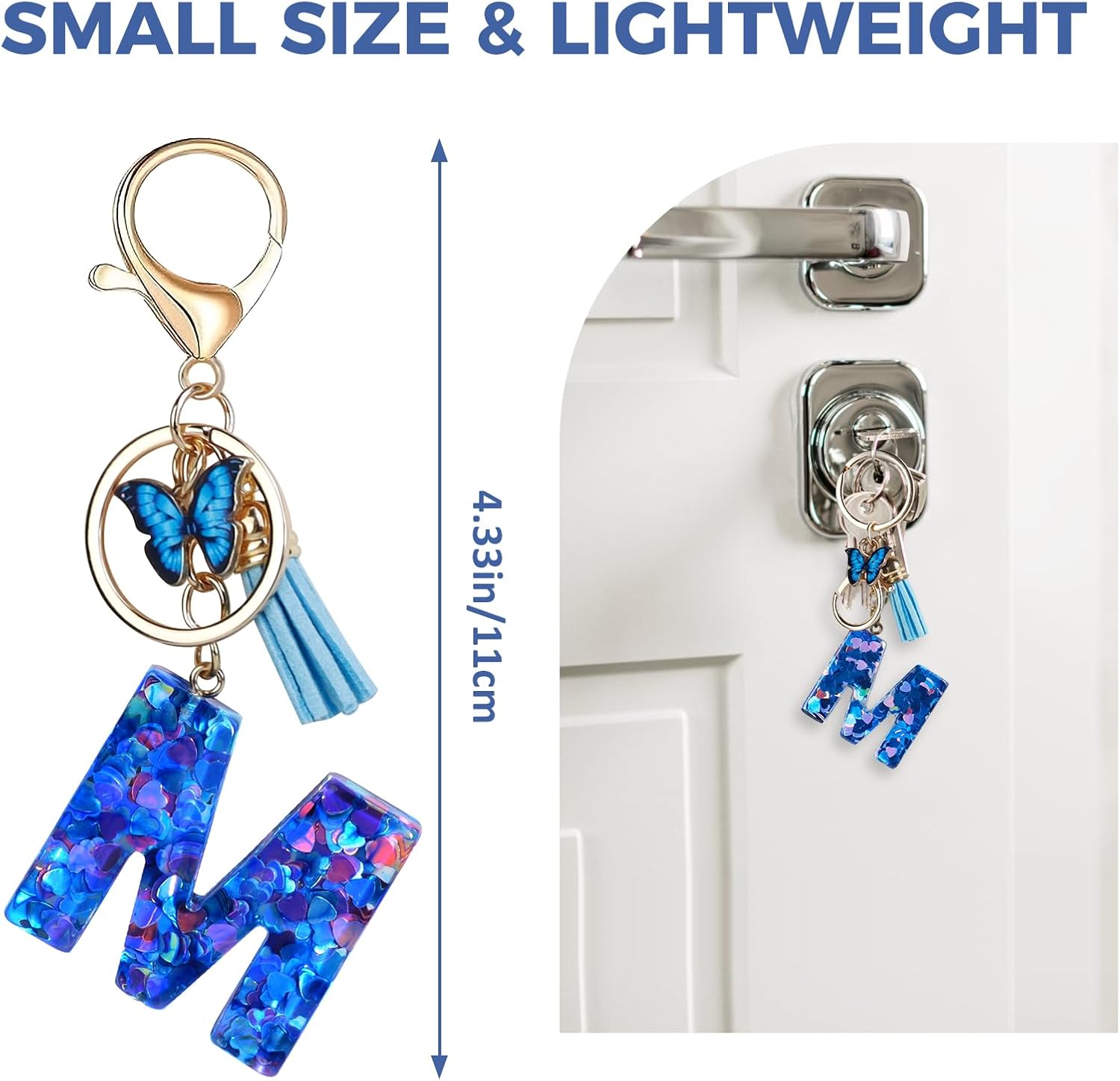 fmeida-keychain-schl-sselanh-nger-buchstabe-b-blau-harz image 3