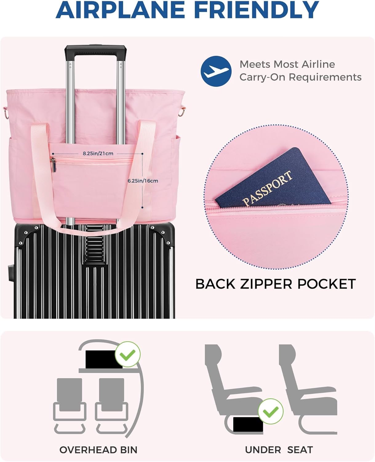 fmeida-duffle-bag-sporttasche-pink-schuhfach-gym-weekender-damen image 5