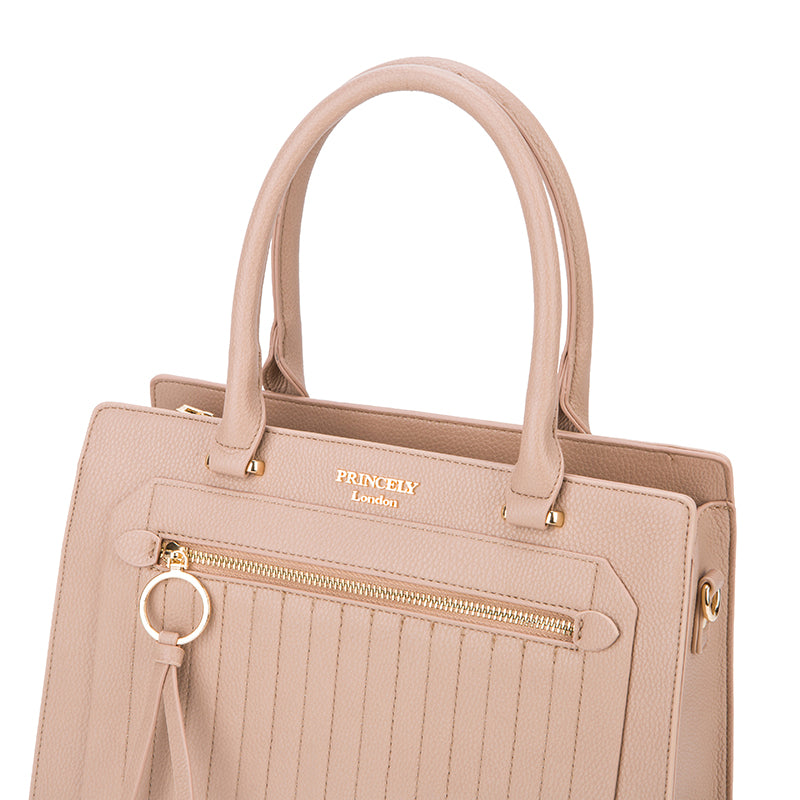 princely-london-antonia-handtasche-cappuccino-strukturiert image 4