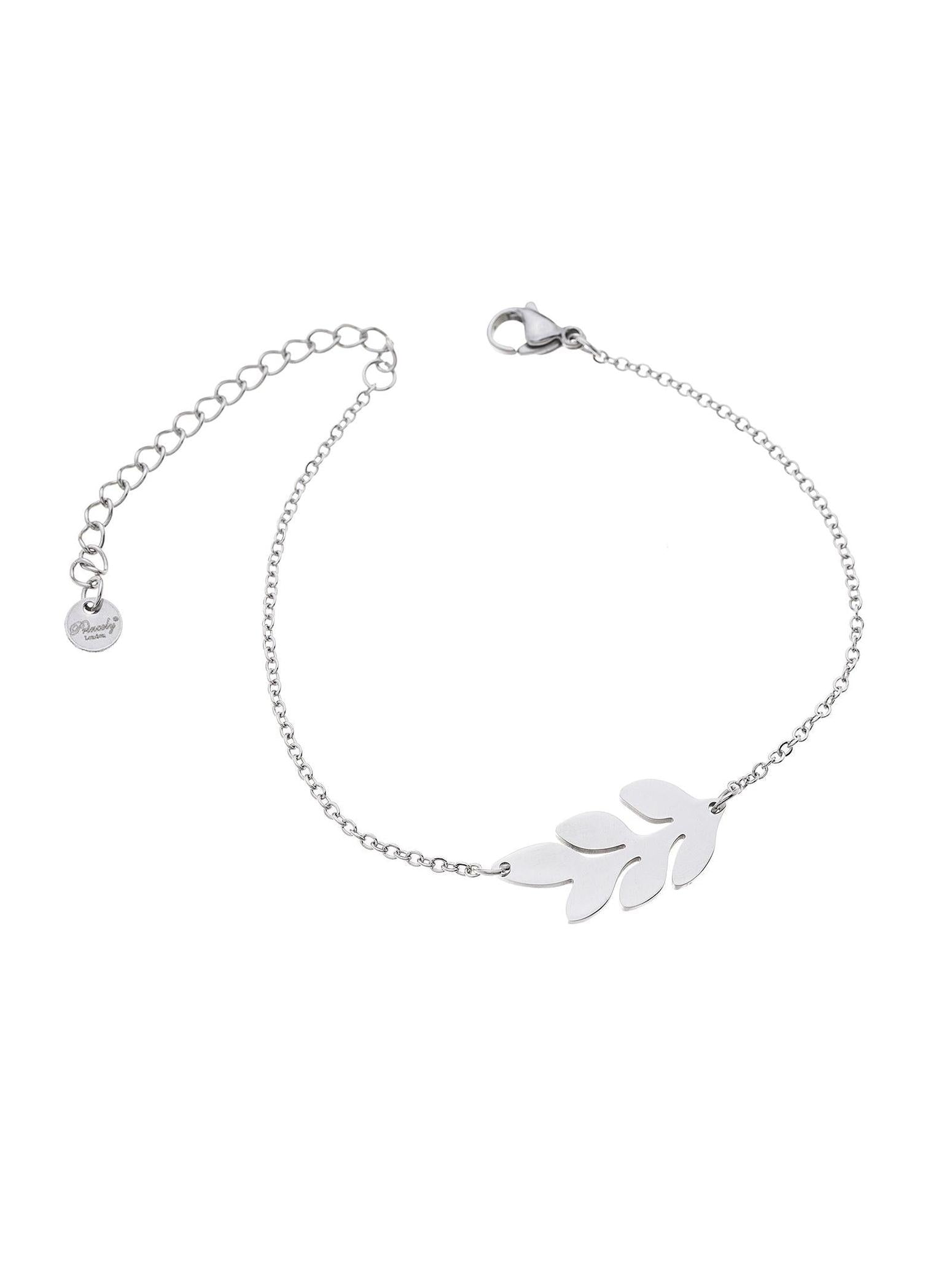 princely-london-leaf-armband-silber-edelstahl-verstellbar image 3