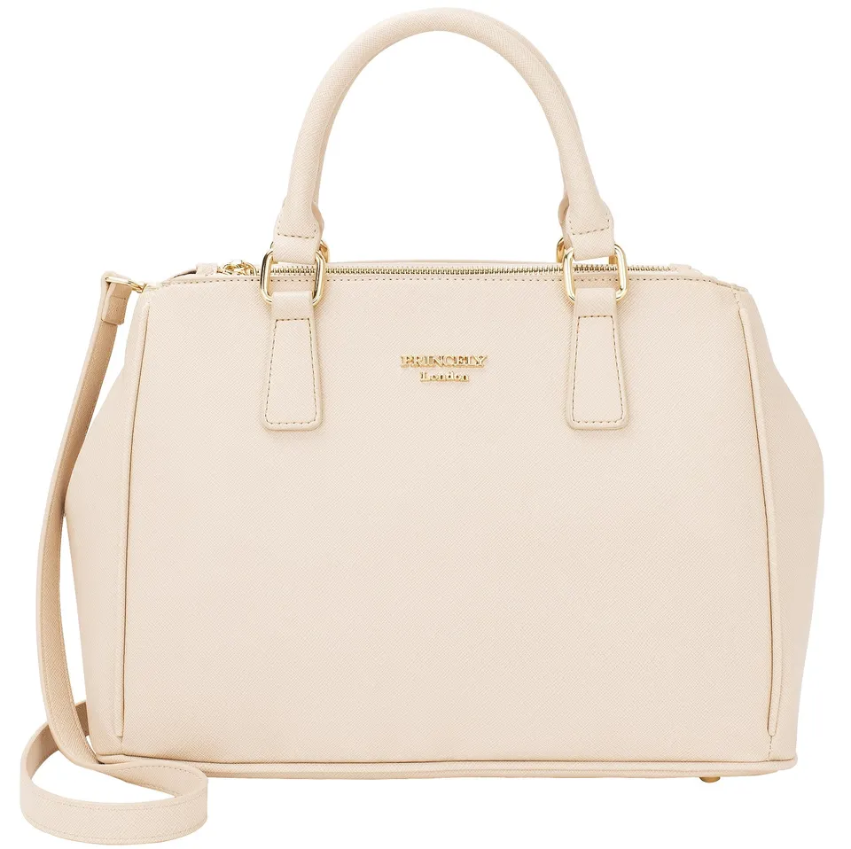 princely-london-viktoria-handtasche-nude-kunstleder-mit-f-chern image 1