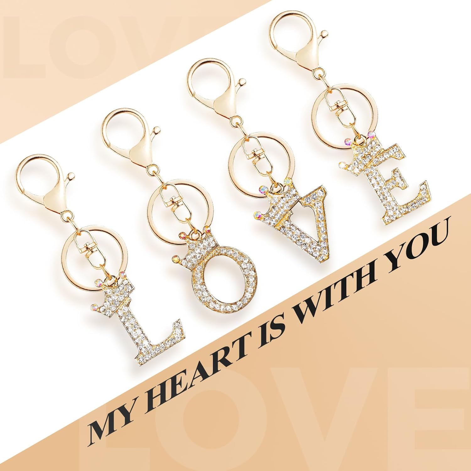 fmeida-keychain-buchstabe-a-schl-sselanh-nger-gold-krone-strass image 5