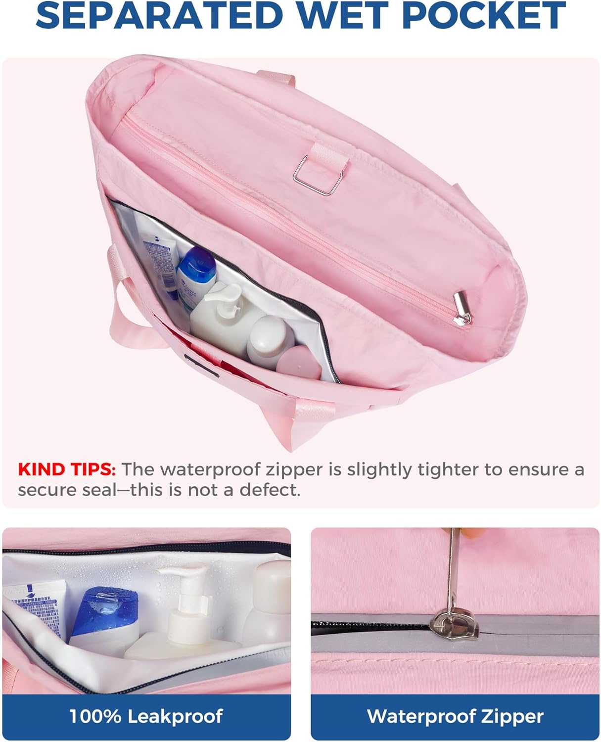 fmeida-duffle-bag-sporttasche-pink-schuhfach-gym-weekender-damen image 4