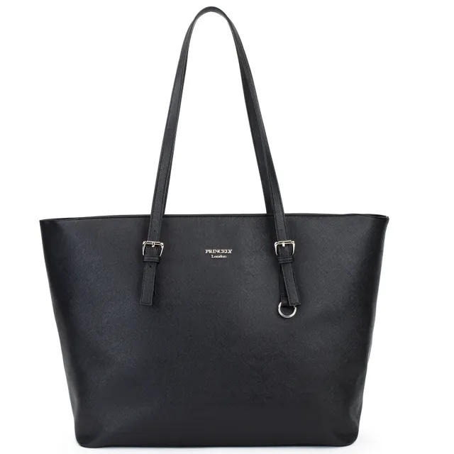 princely-london-beverly-shopper-xxl-schwarz-laptop-kunstleder image 1