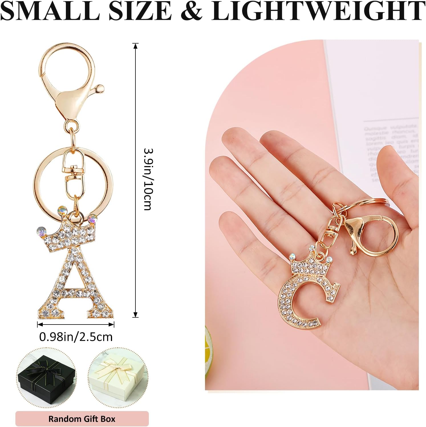fmeida-keychain-buchstabe-a-schl-sselanh-nger-gold-krone-strass image 3