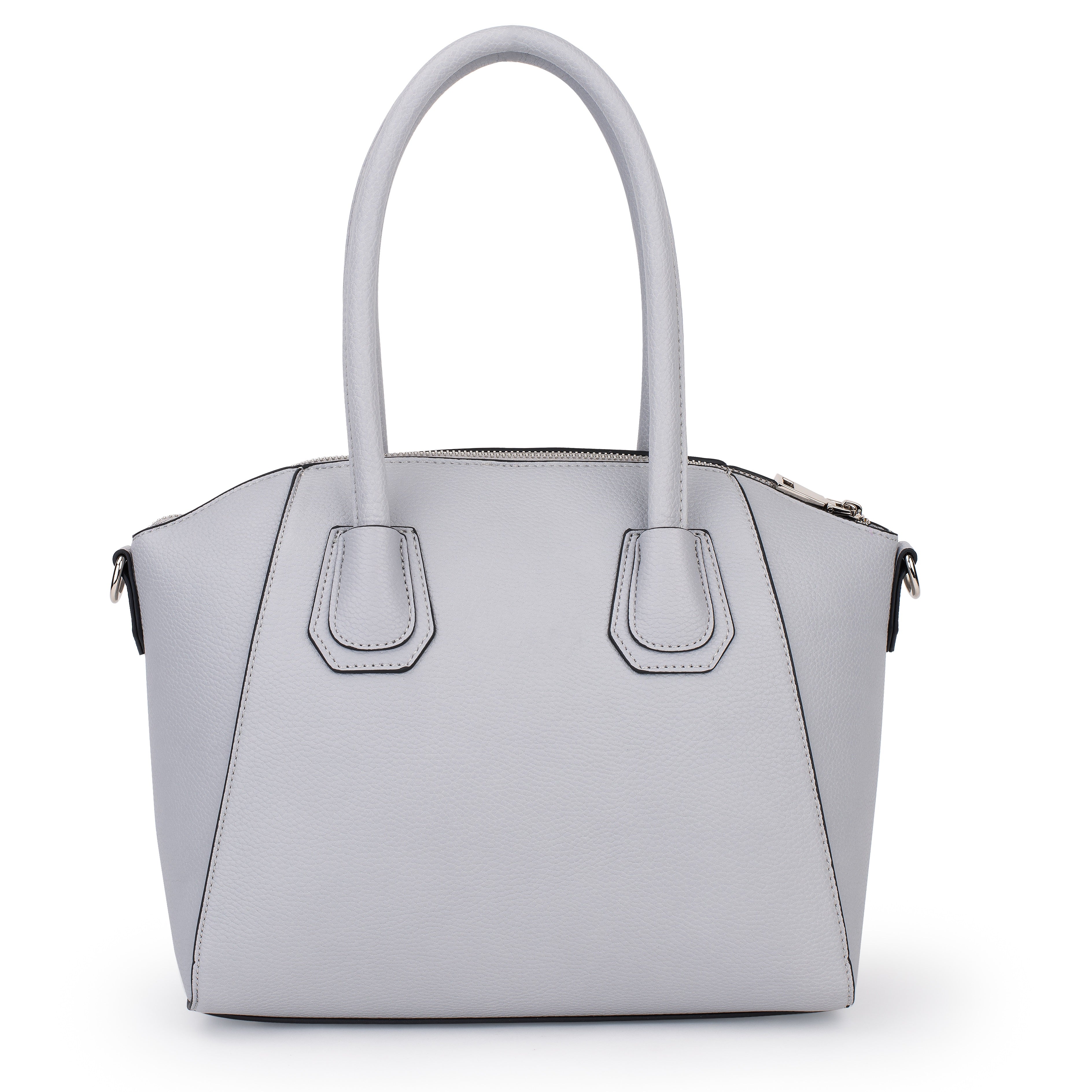 princely-london-stella-handtasche-hellgrau-weiches-kunstleder image 2