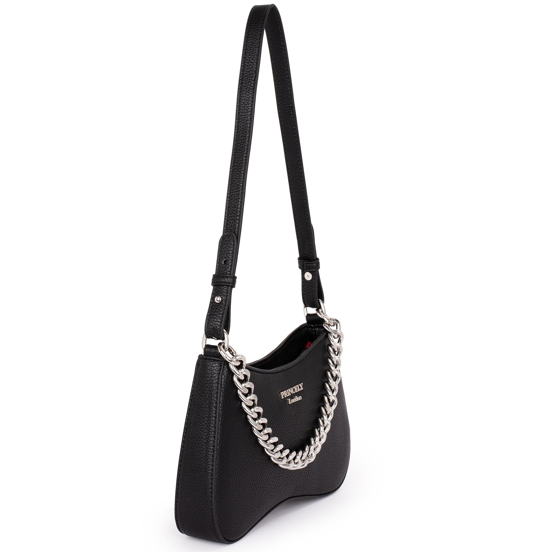princely-london-nelly-schultertasche-schwarz-mit-kette image 3