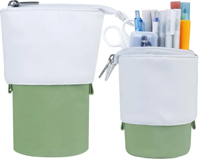 fmeida-standing-pencil-case-m-ppchen-hellgr-n-teleskop-50-stifte image 1
