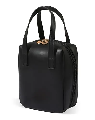 fmeida-makeup-bag-kosmetiktasche-apricot-kunstleder-griff image 1