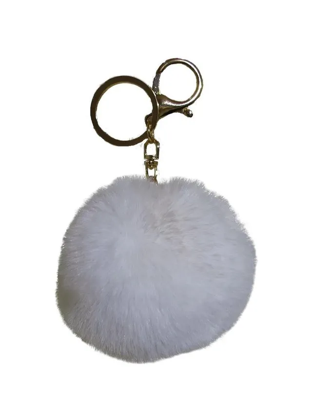 princely-london-foxy-anh-nger-wei-kunstpelz-kugel-8cm image 1