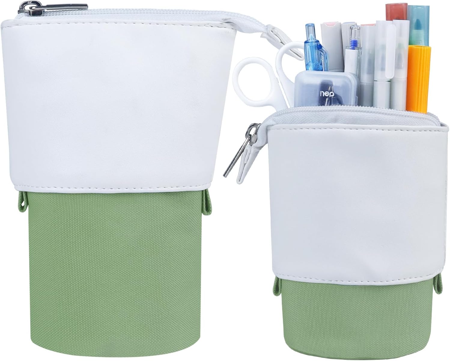 fmeida-standing-pencil-case-m-ppchen-hellgr-n-teleskop-50-stifte image 1