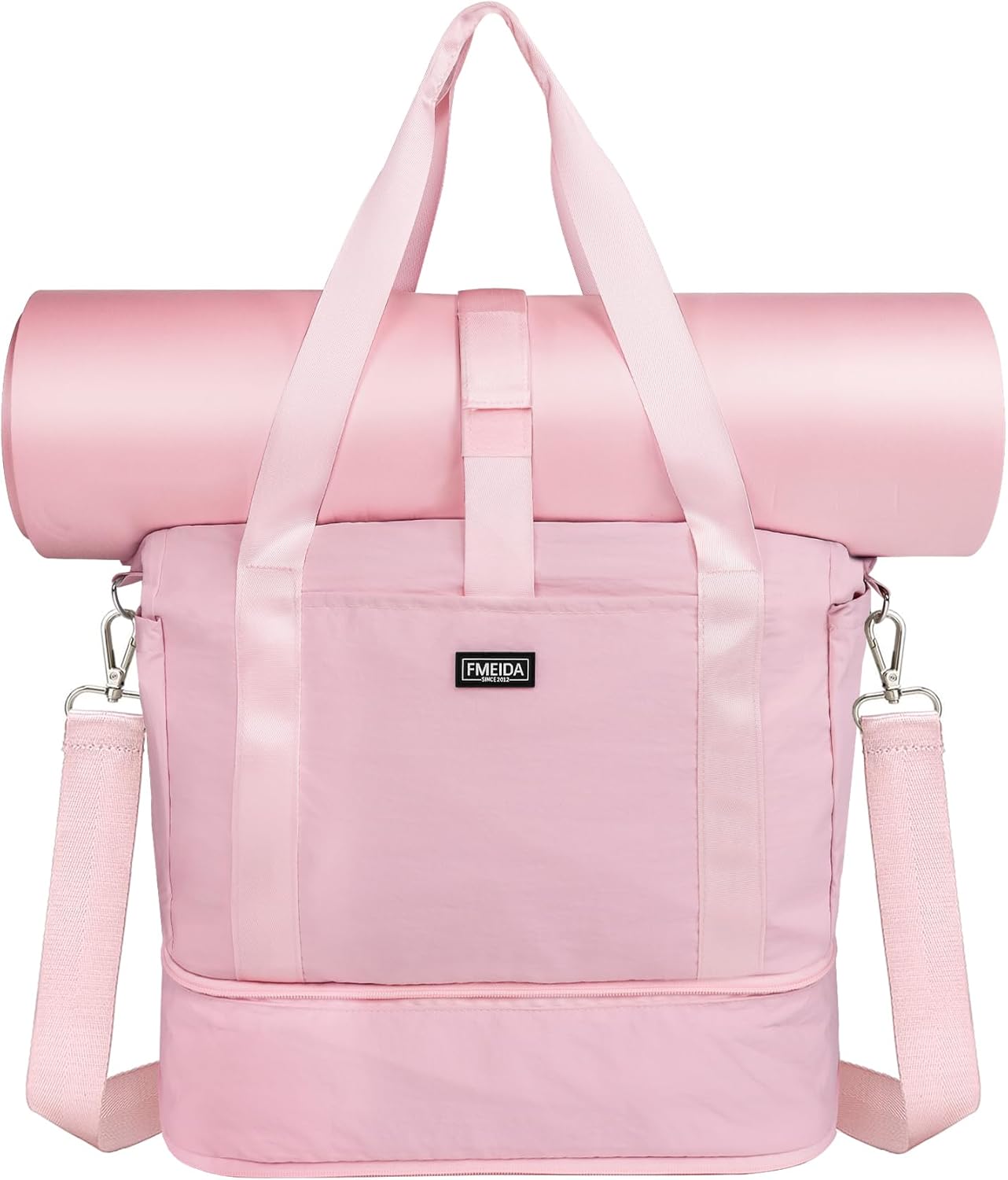 fmeida-duffle-bag-sporttasche-pink-schuhfach-gym-weekender-damen image 8