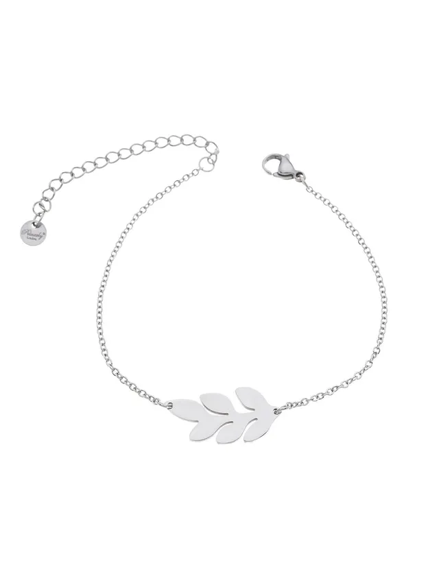 princely-london-leaf-armband-silber-edelstahl-verstellbar image 1