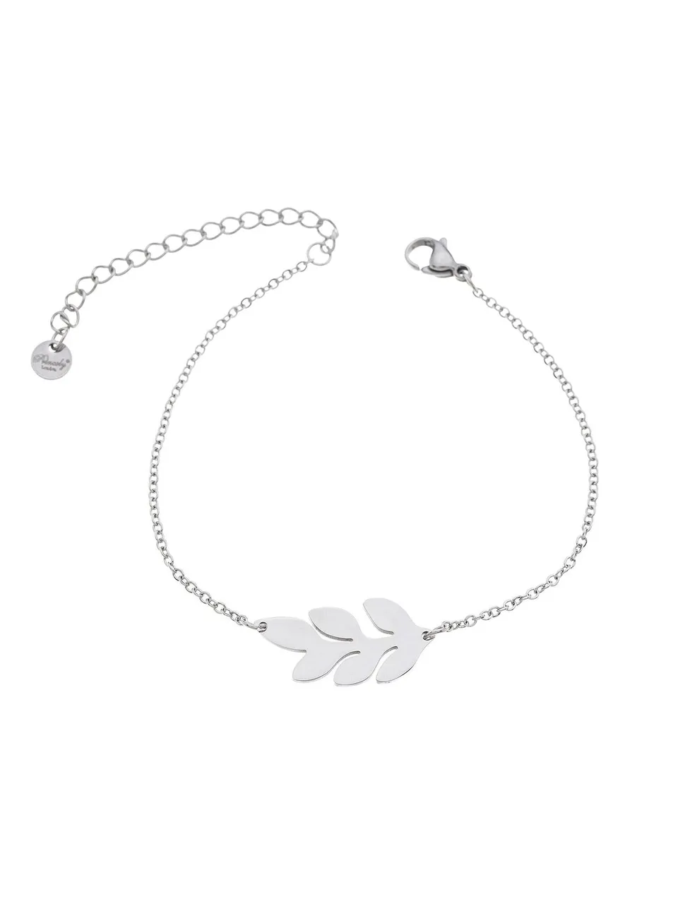 princely-london-leaf-armband-silber-edelstahl-verstellbar image 1