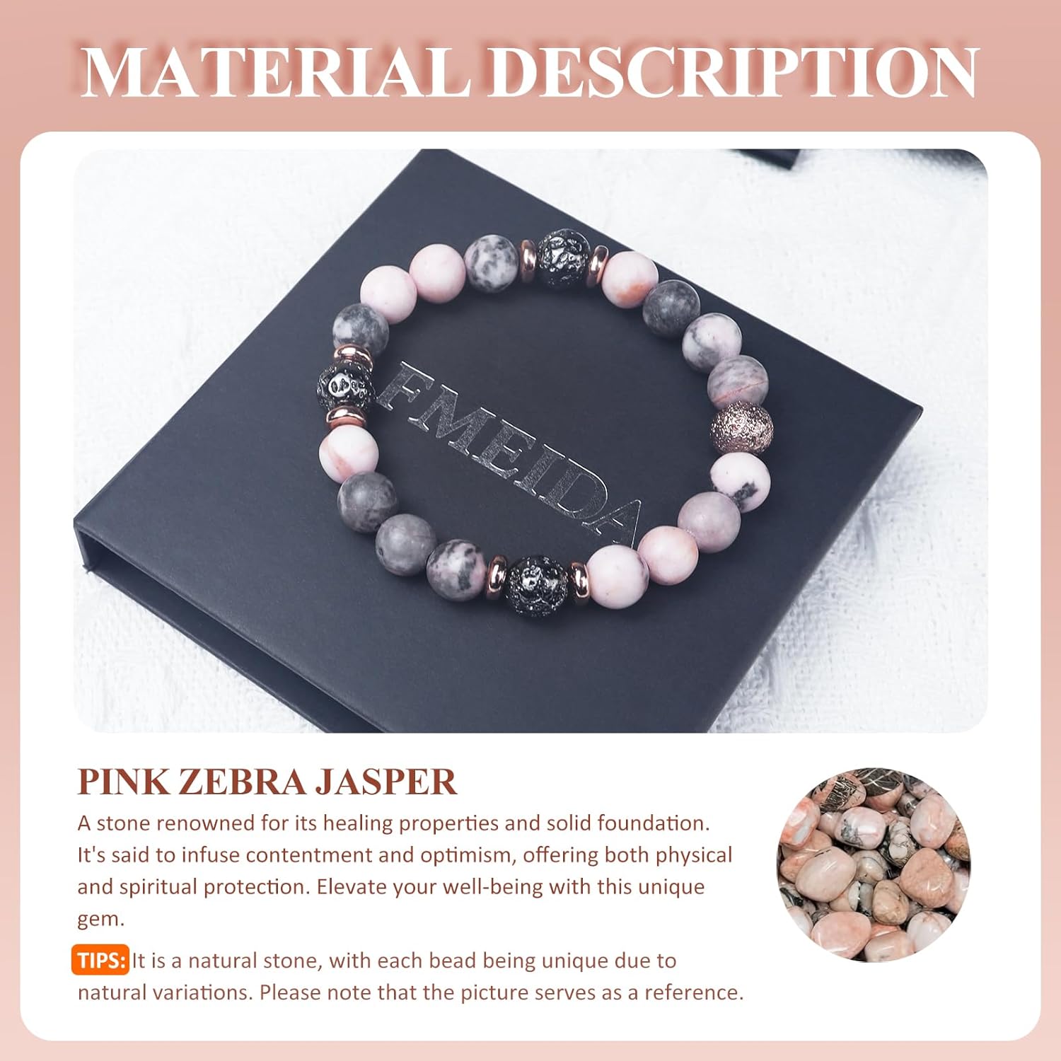 fmeida-armband-50-geburtstag-pink-zebra-jaspis-naturstein image 4