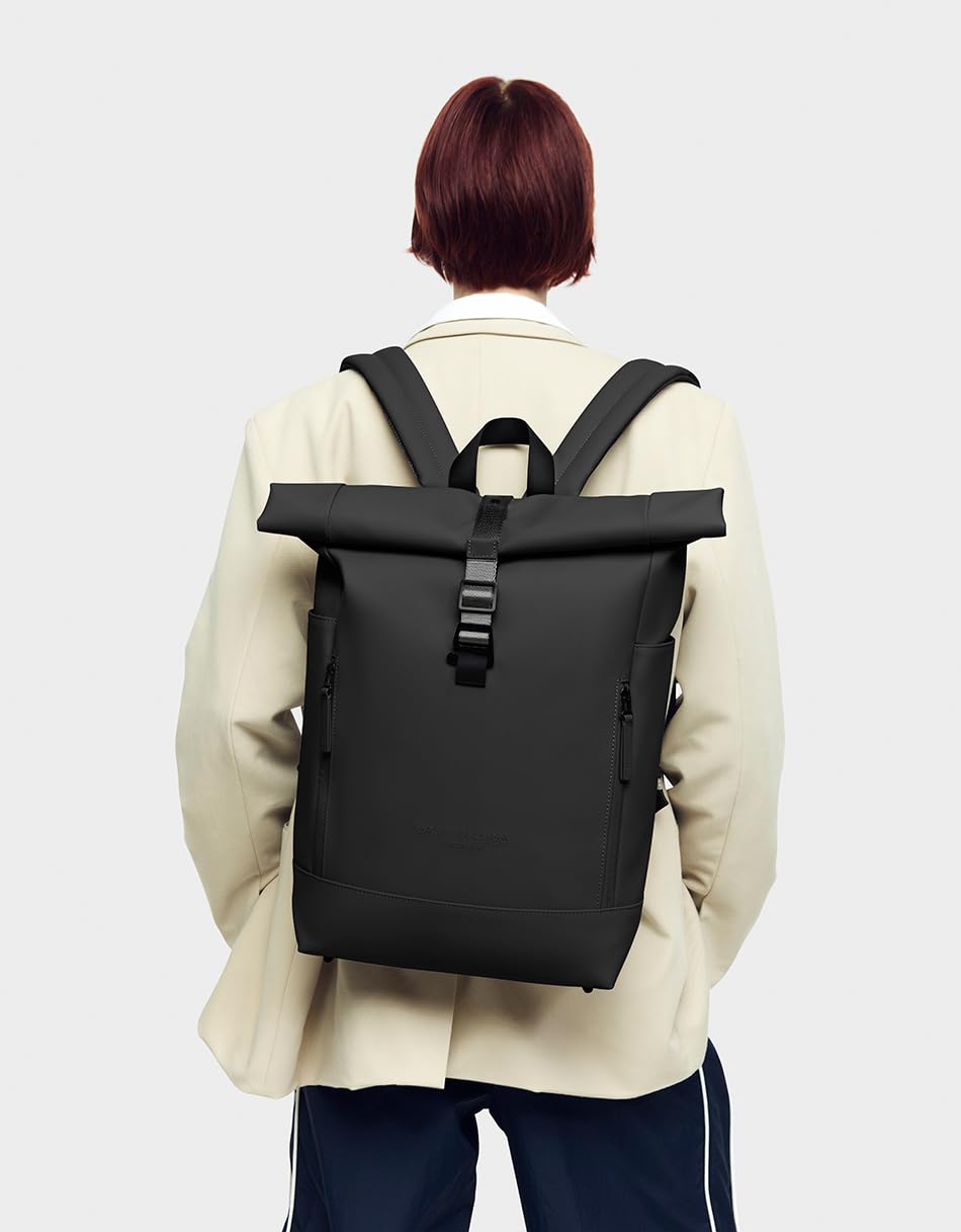 gaston-luga-rullen-13-zoll-rucksack-rolltop-wasserdicht-schwarz image 6