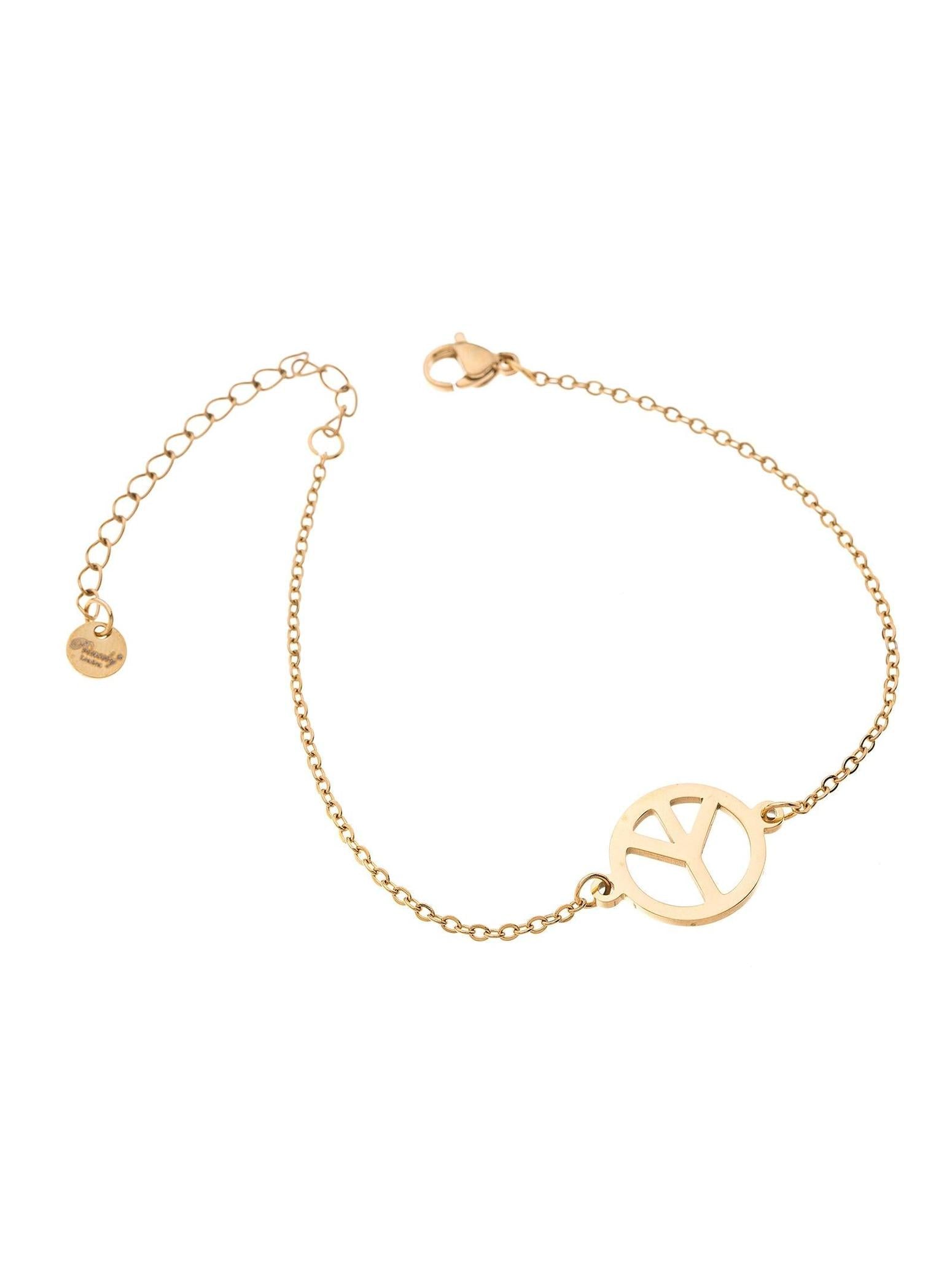 princely-london-peace-armband-gold-edelstahl-verstellbar image 3