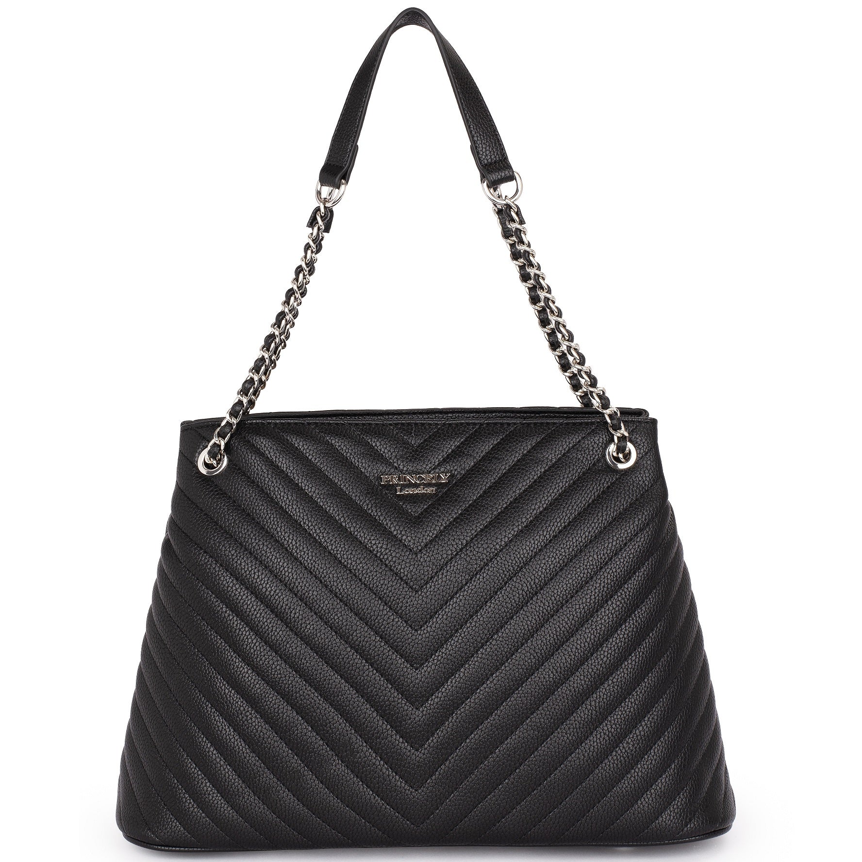 princely-london-nina-handtasche-schwarz-mit-mittelfach image 1