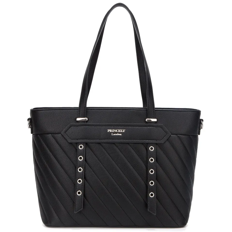 princely-london-naomi-shopper-schwarz-laptop-kunstleder image 1