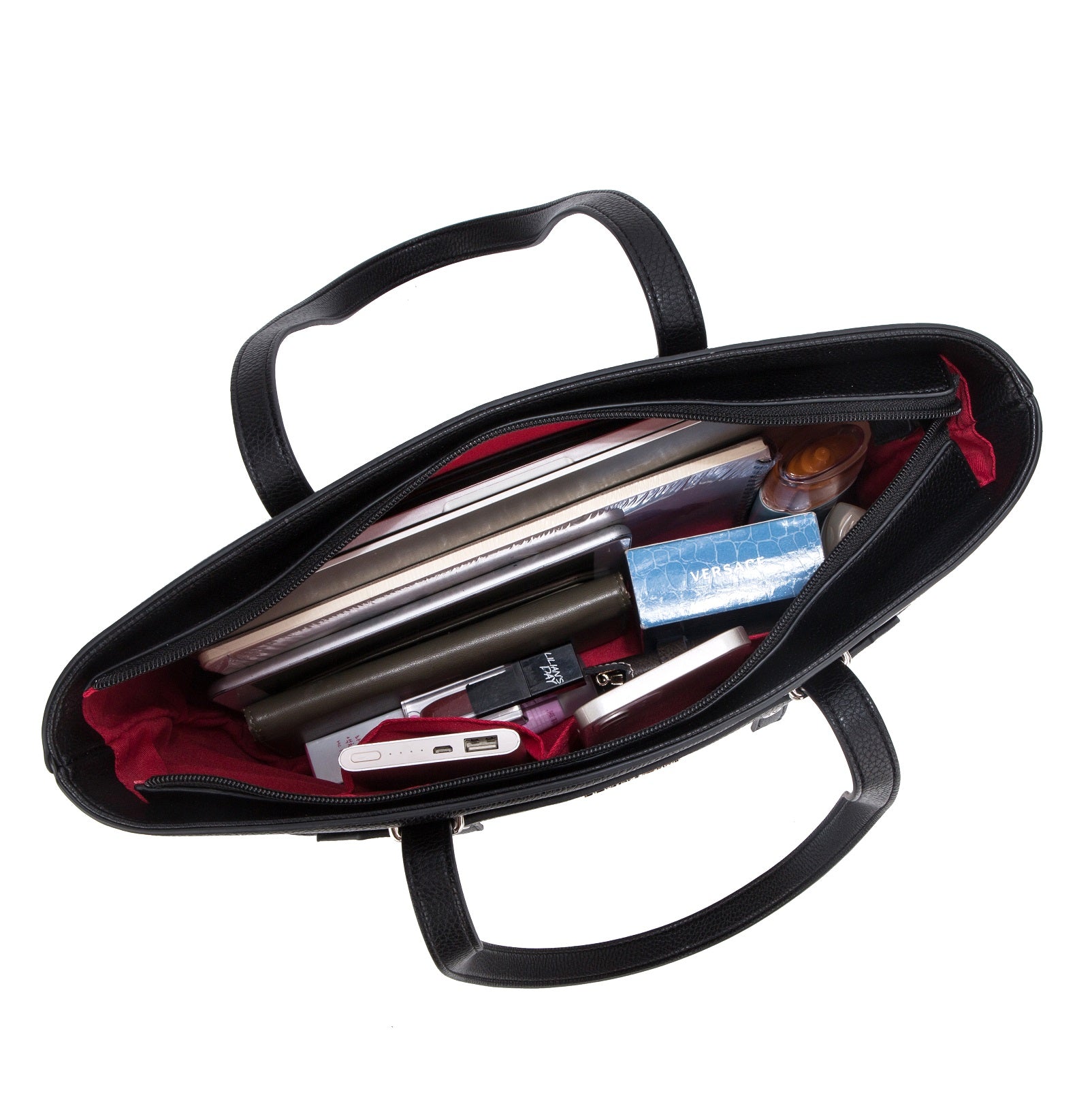 princely-london-naomi-shopper-schwarz-laptop-kunstleder image 6