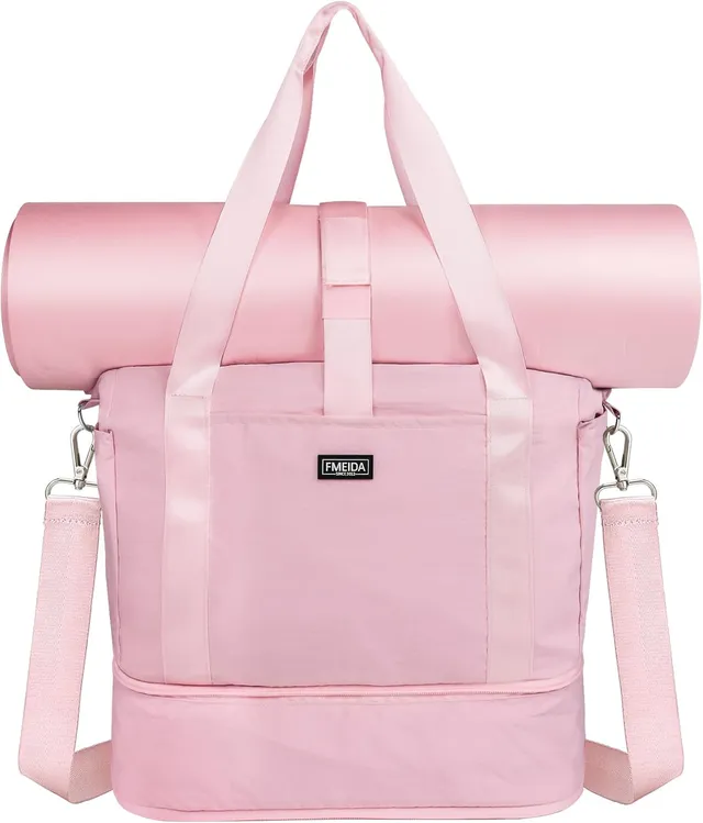 fmeida-duffle-bag-sporttasche-pink-schuhfach-gym-weekender-damen image 1