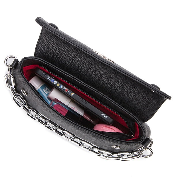 princely-london-laura-schultertasche-schwarz-abendtasche-kette image 6
