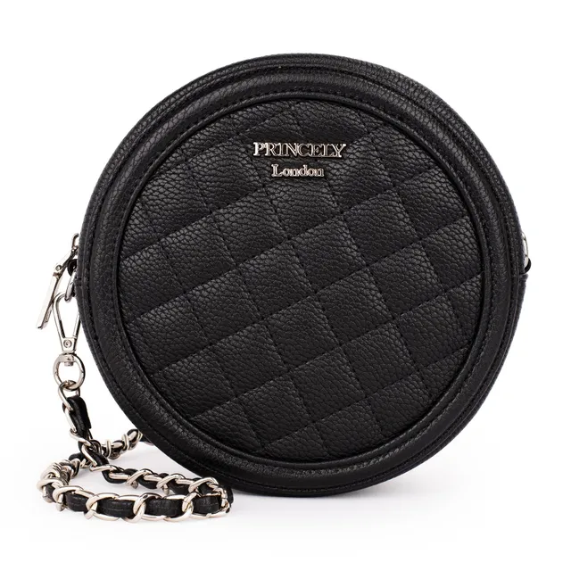 princely-london-polly-schultertasche-schwarz-mini-18cm image 1