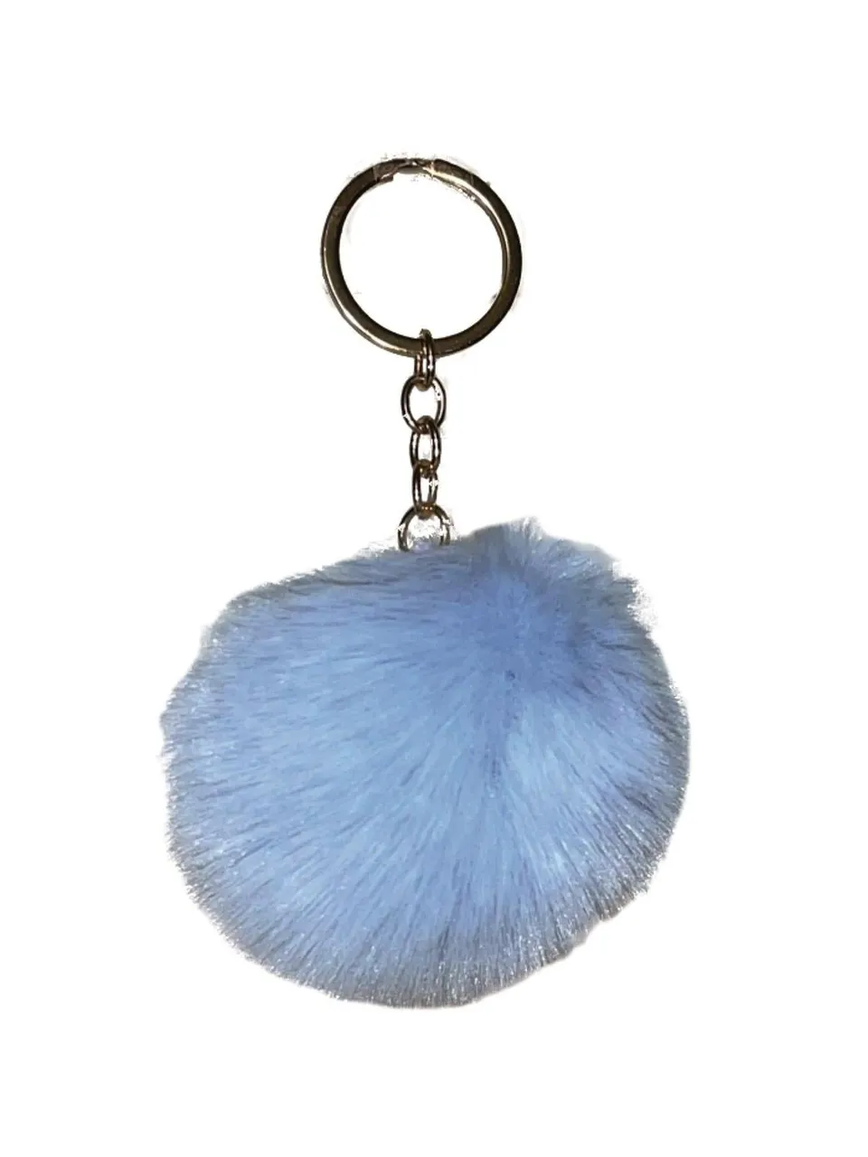 princely-london-foxy-kunstpelz-kugel-himmelblau-anh-nger image 1