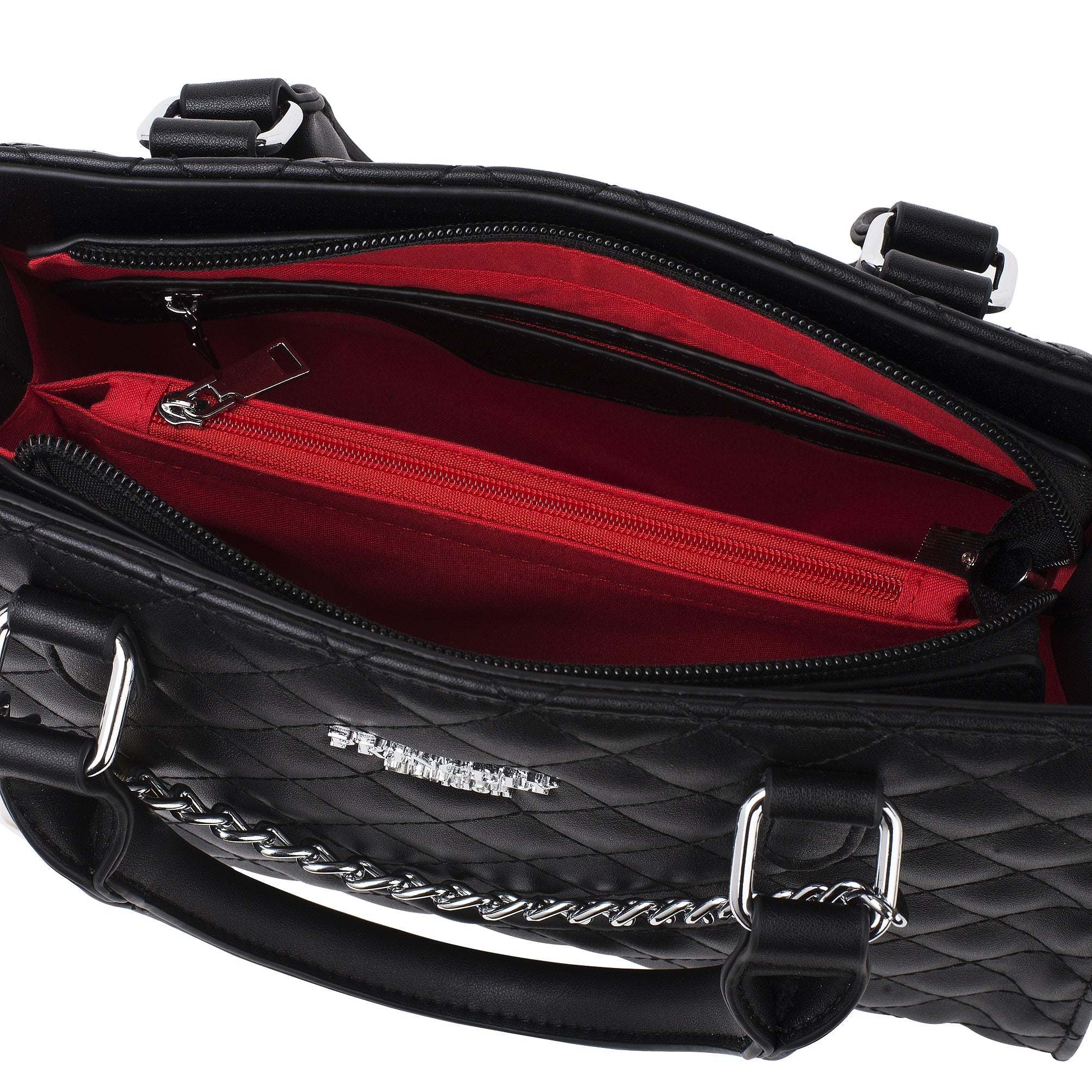 princely-london-clara-handtasche-schwarz-perlenkette image 4