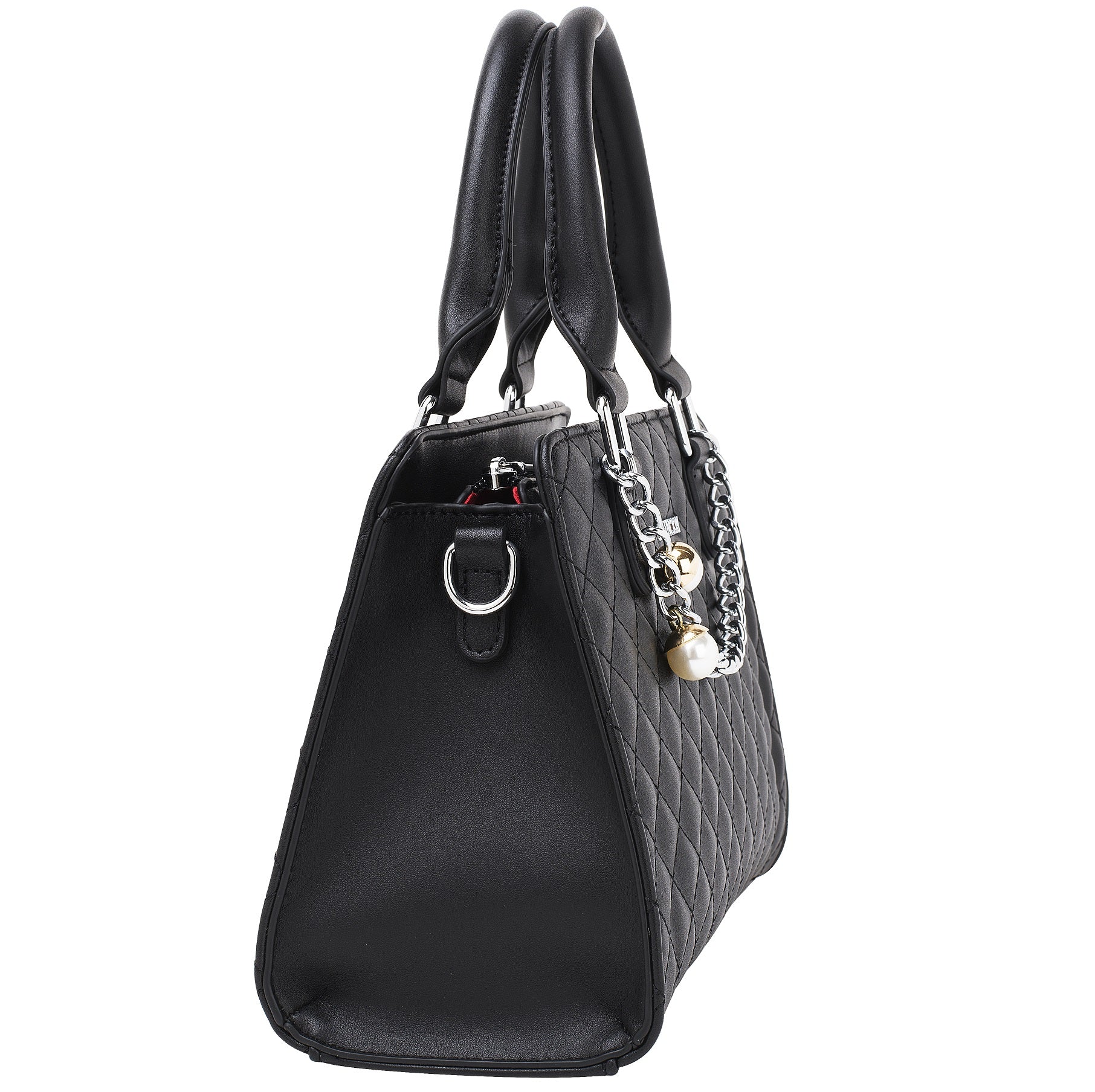 princely-london-clara-handtasche-schwarz-perlenkette image 3