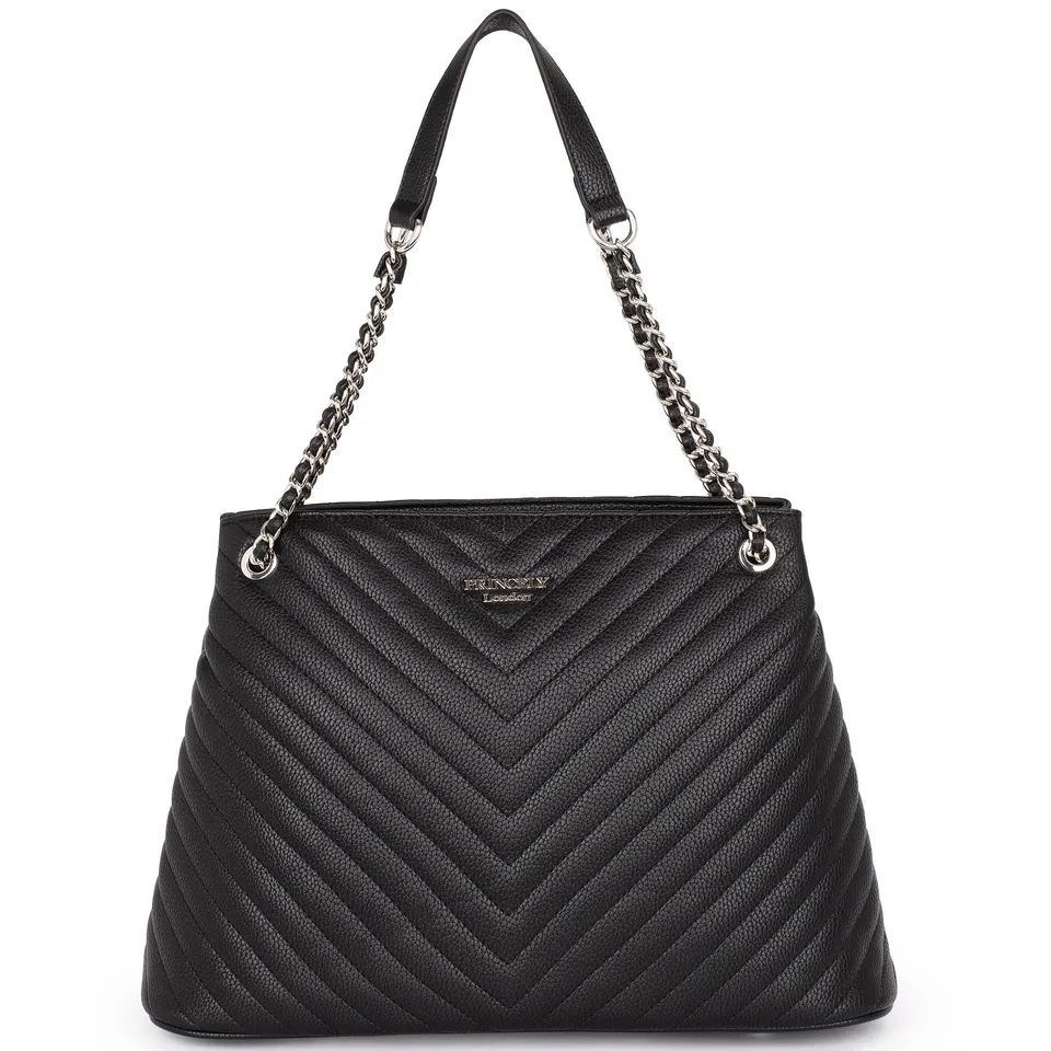 princely-london-nina-handtasche-schwarz-mit-mittelfach image 1