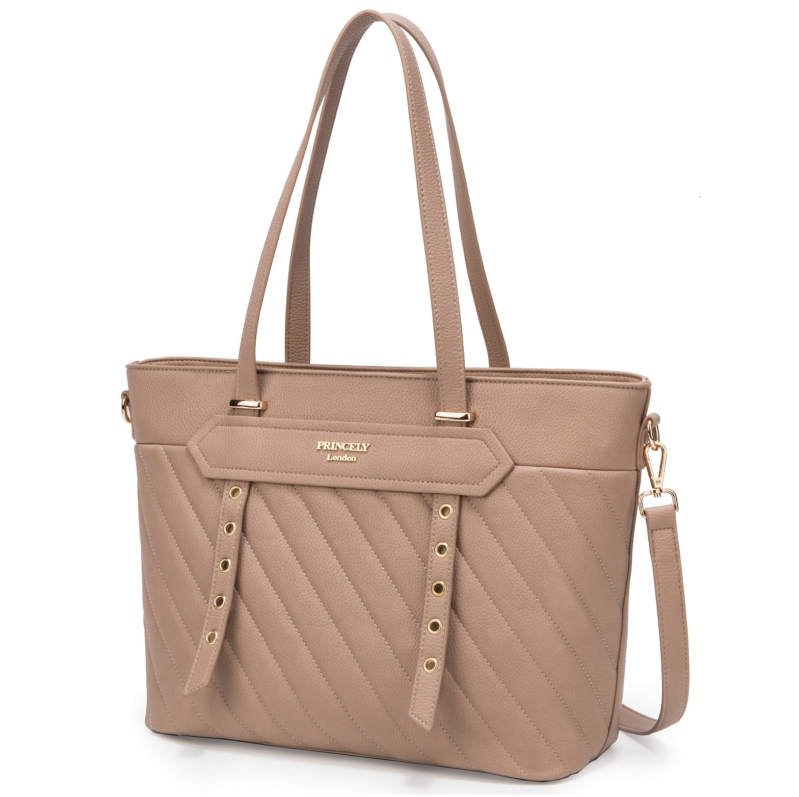 princely-london-naomi-shopper-cappuccino-handtasche-laptopfach image 3