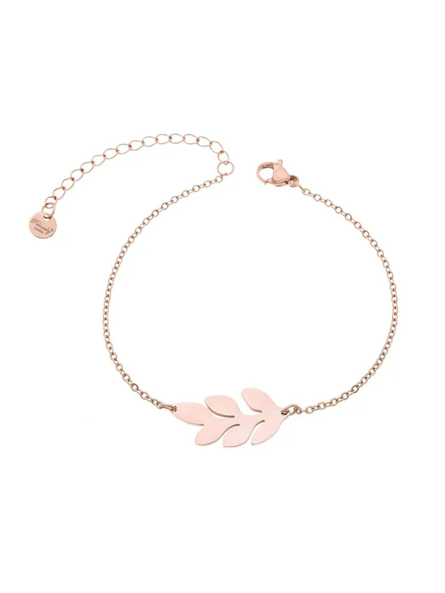princely-london-leaf-armband-ros-gold-edelstahl-verstellbar image 1