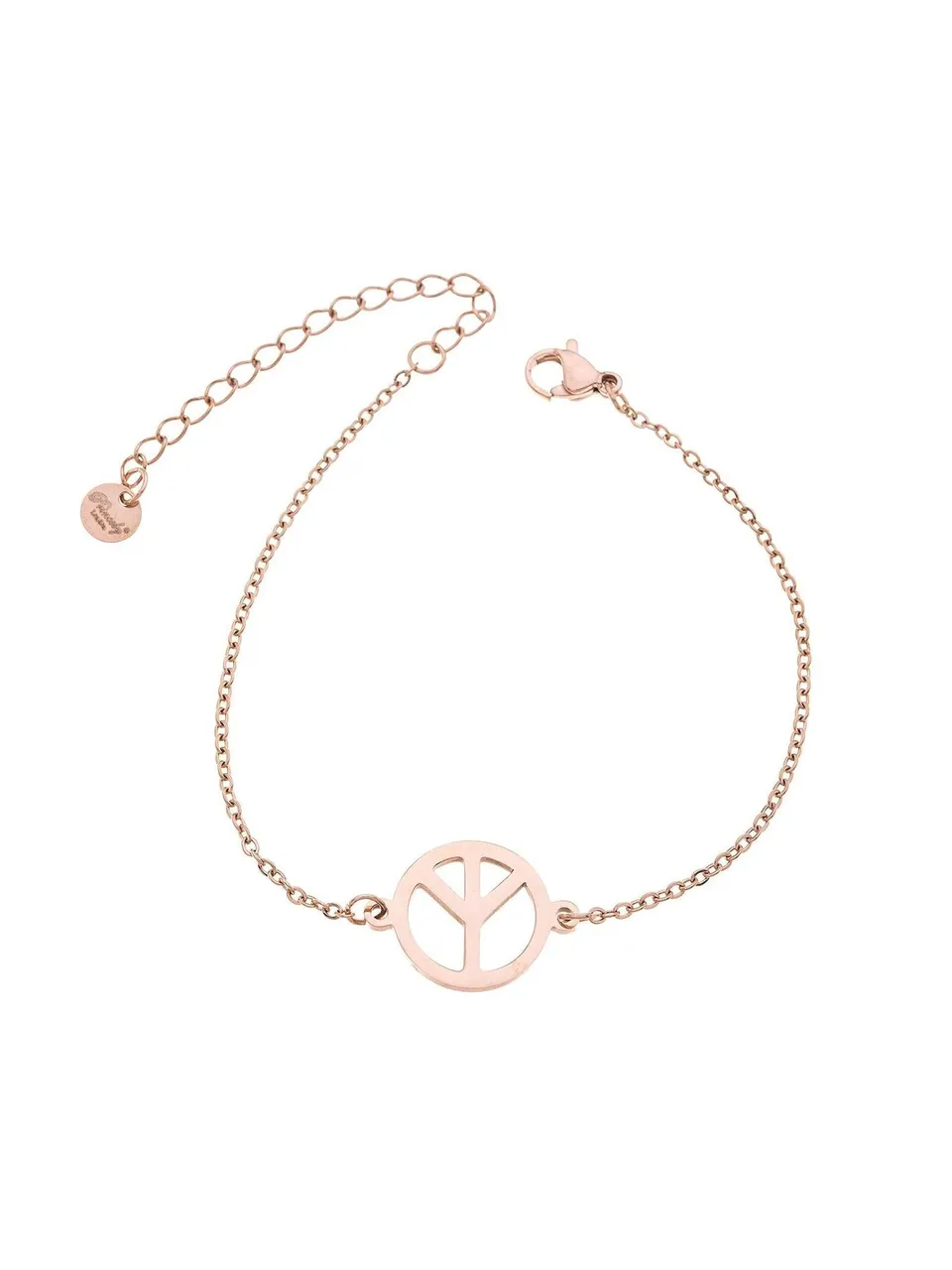 princely-london-peace-armband-ros-gold-edelstahl-verstellbar image 1
