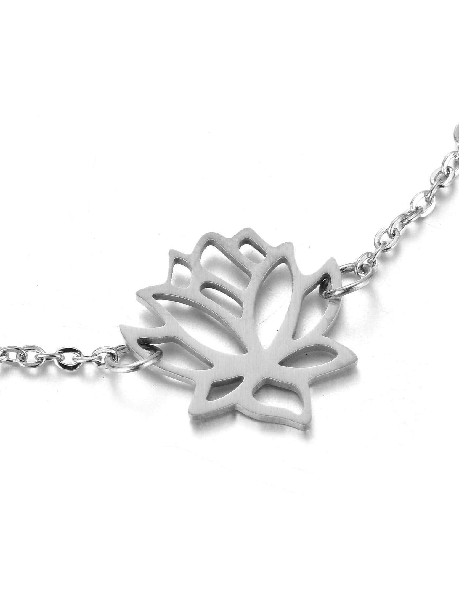 princely-london-lotus-armband-silber-edelstahl-verstellbar image 2