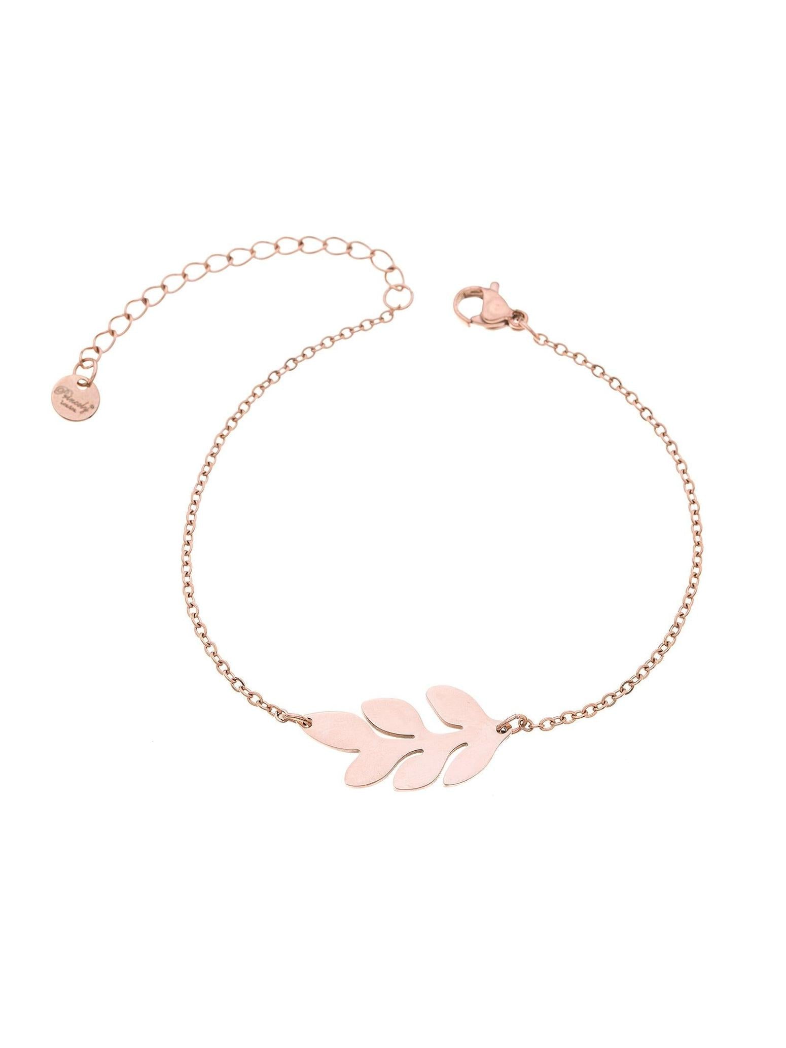 princely-london-leaf-armband-ros-gold-edelstahl-verstellbar image 1