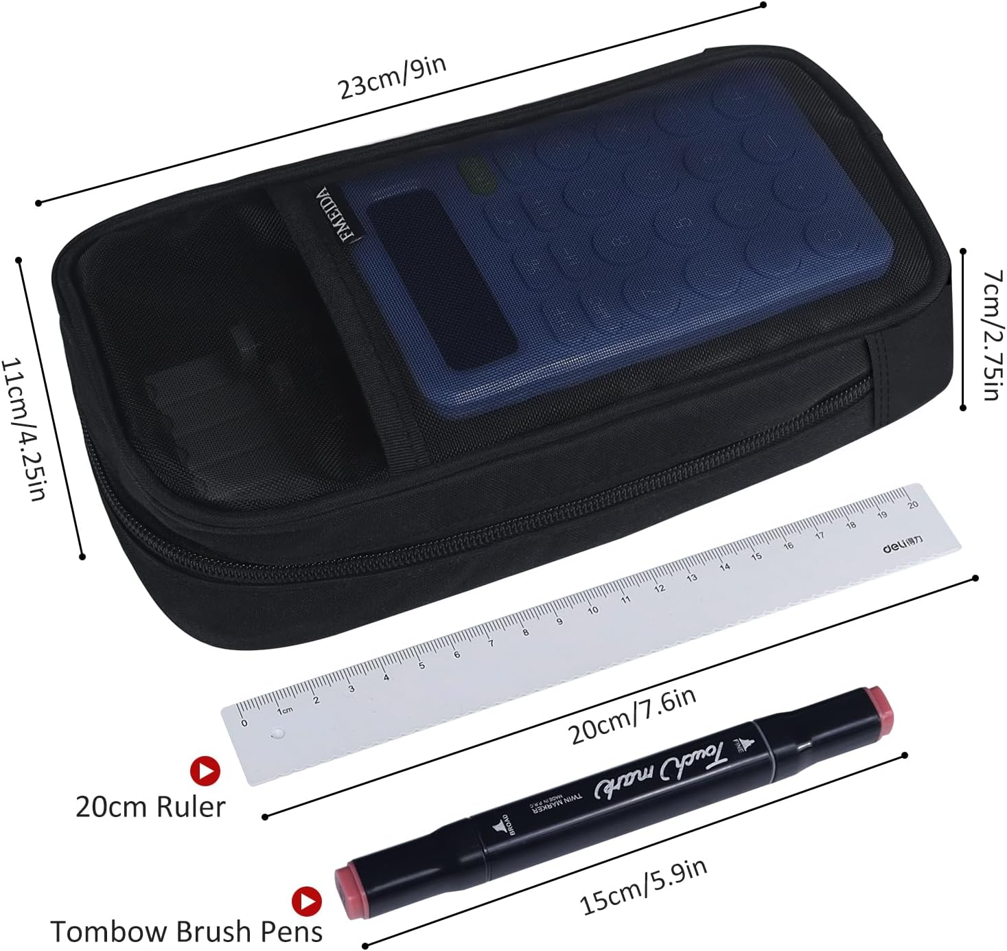 fmeida-pencil-case-federm-ppchen-schwarz-mesh-4-f-cher image 3