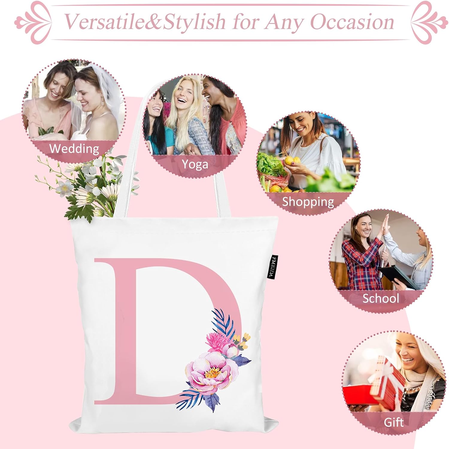 fmeida-tote-bag-buchstabe-g-stofftasche-rosa-baumwolle image 4