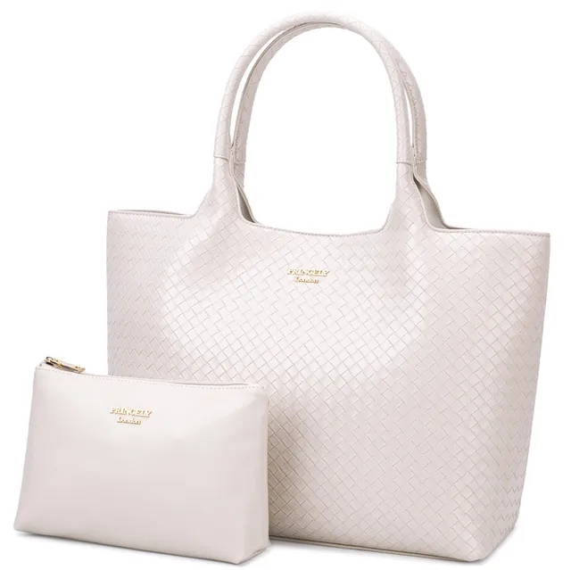 princely-london-bonny-shopper-offwhite-flechtoptik-pu image 1