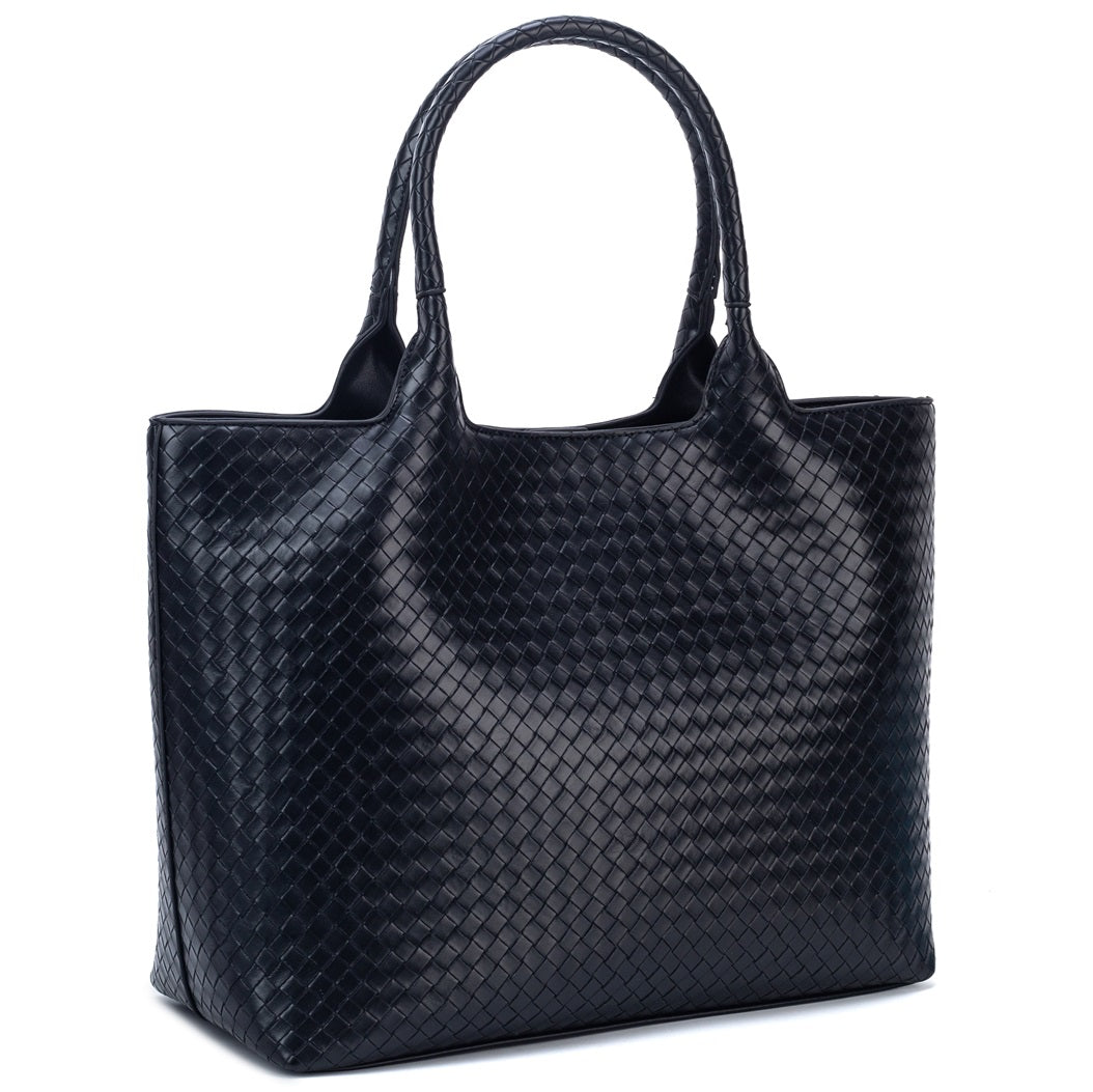 princely-london-bonny-shopper-schwarz-flechtoptik-37cm image 3