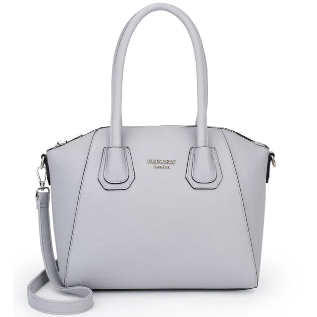 princely-london-stella-handtasche-hellgrau-weiches-kunstleder image 1