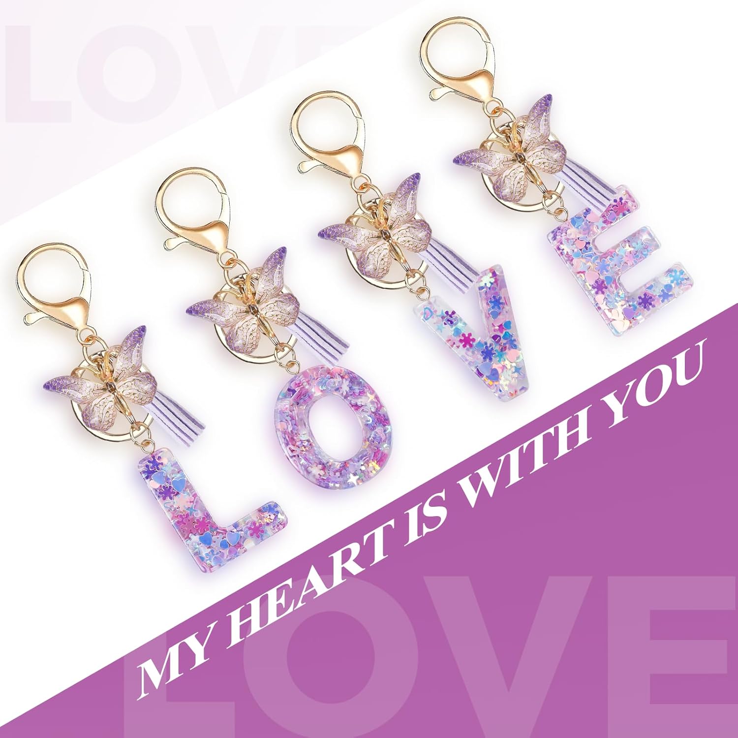 fmeida-keychain-schl-sselanh-nger-buchstabe-k-lila-quaste image 5