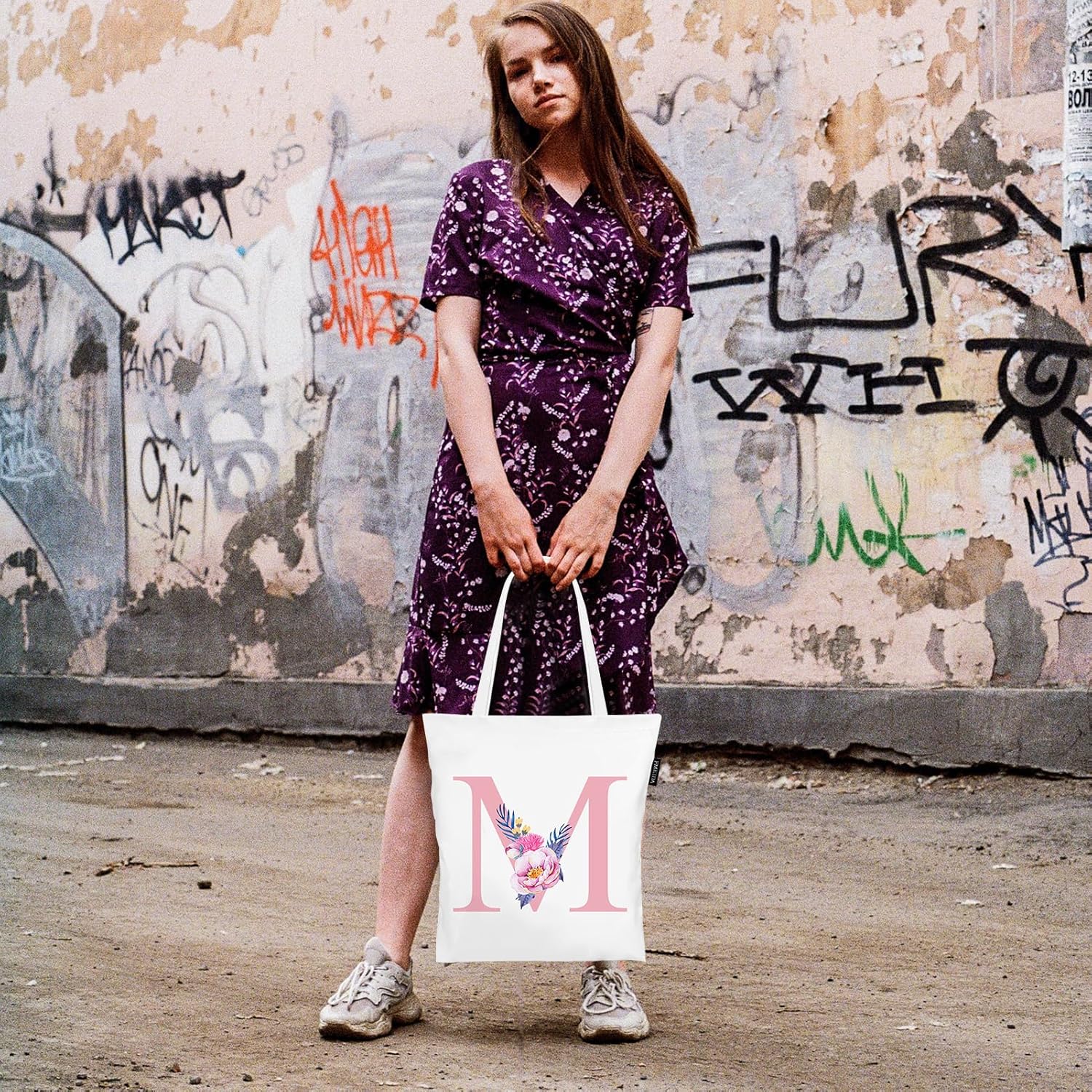 fmeida-tote-bag-buchstabe-g-stofftasche-rosa-baumwolle image 7