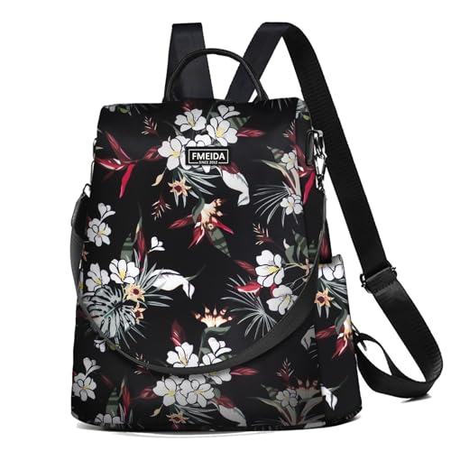 fmeida-backpack-rucksack-damen-schwarz-wasserdicht-nylon image 1