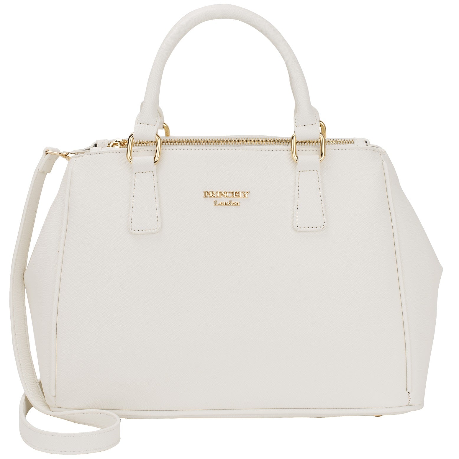 princely-london-viktoria-handtasche-schneewei-kunstleder image 1