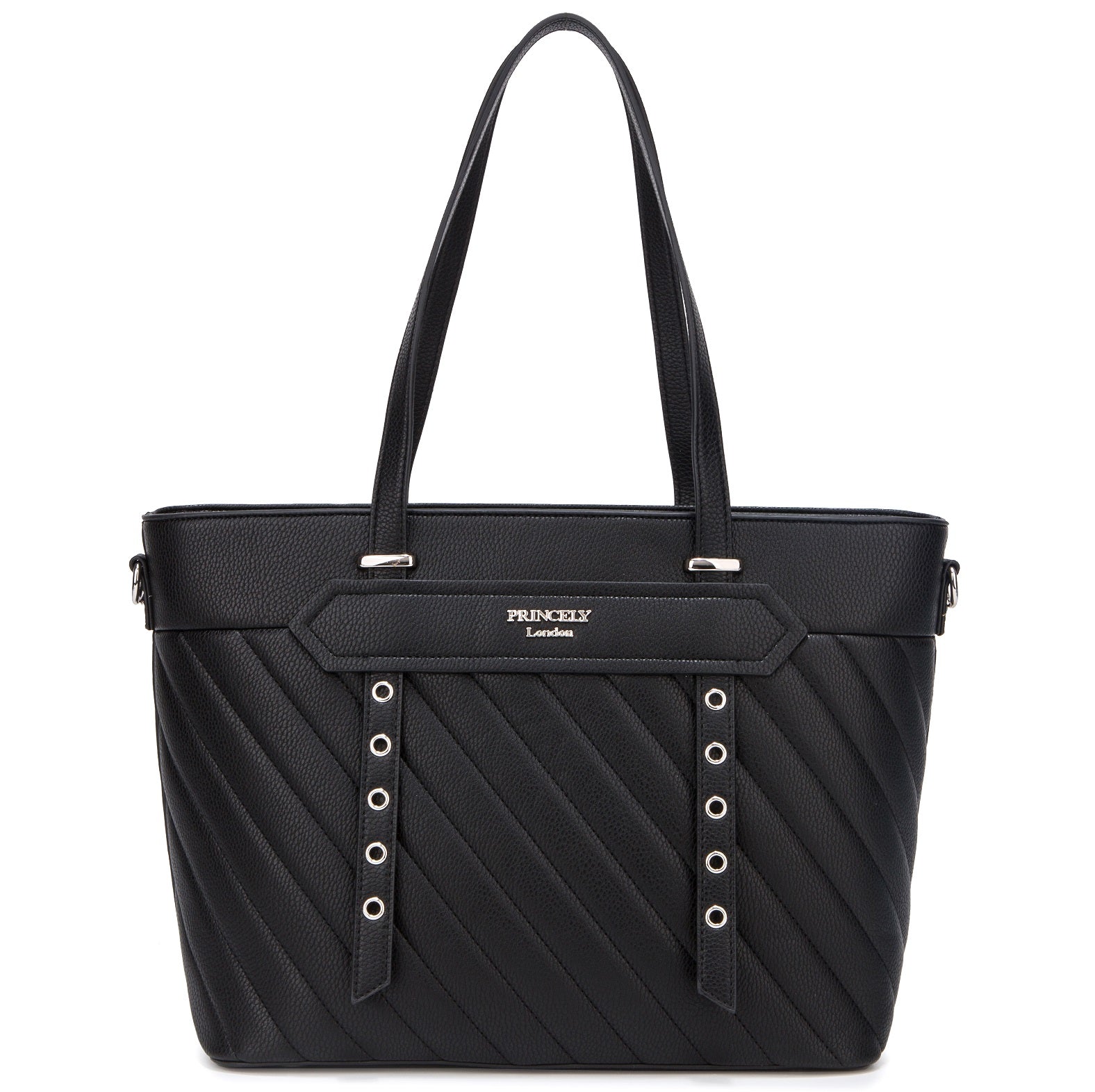 princely-london-naomi-shopper-schwarz-laptop-kunstleder image 1