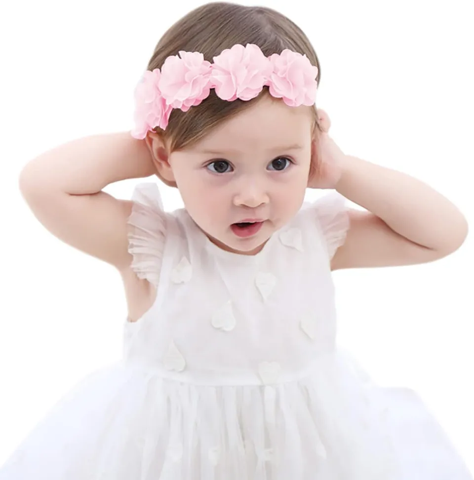 fmeida-headband-baby-stirnband-blumenkrone-0-4-jahre image 1