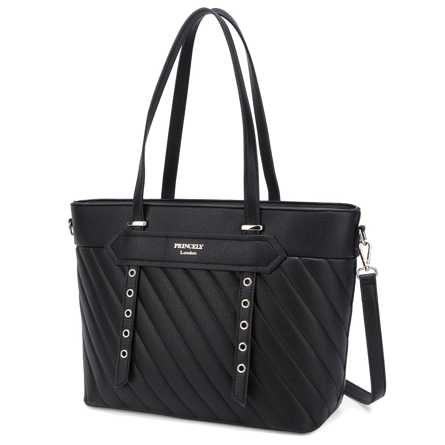 princely-london-naomi-shopper-schwarz-laptop-kunstleder image 3